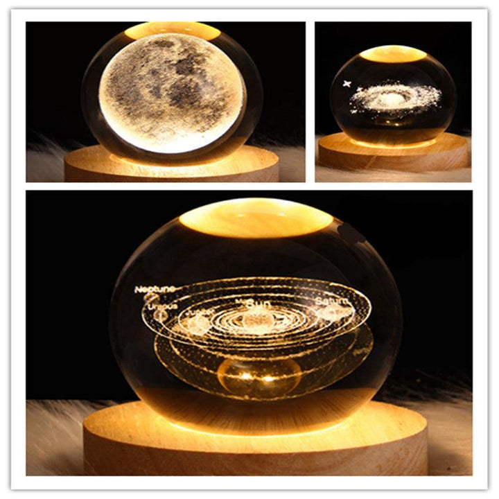 3D-Galaxie-Kristallkugel-LED-Nachtlicht