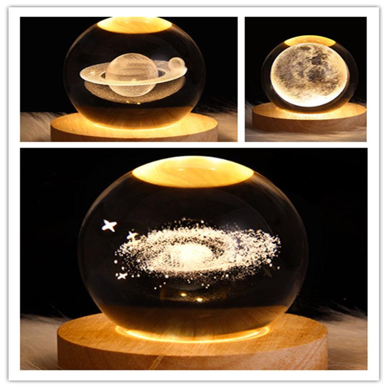 3D-Galaxie-Kristallkugel-LED-Nachtlicht