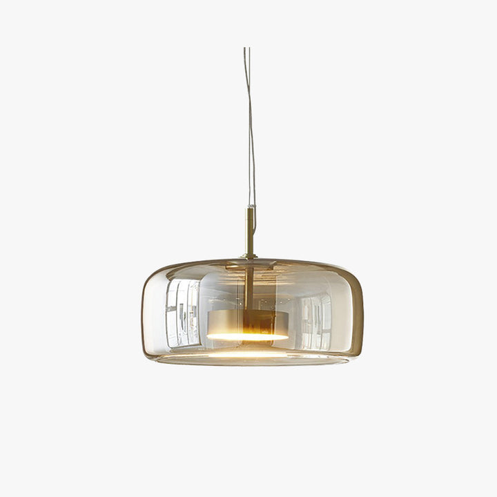 Hailie Retro LED Hanglampen – Gouden Amber & Metallisches Glas