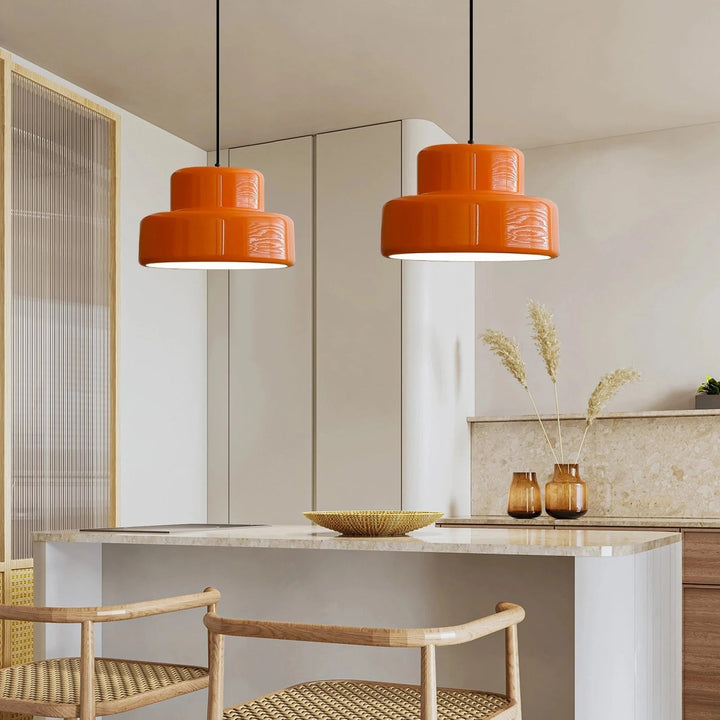 Design Orange Hängeleuchte - RetroSphere