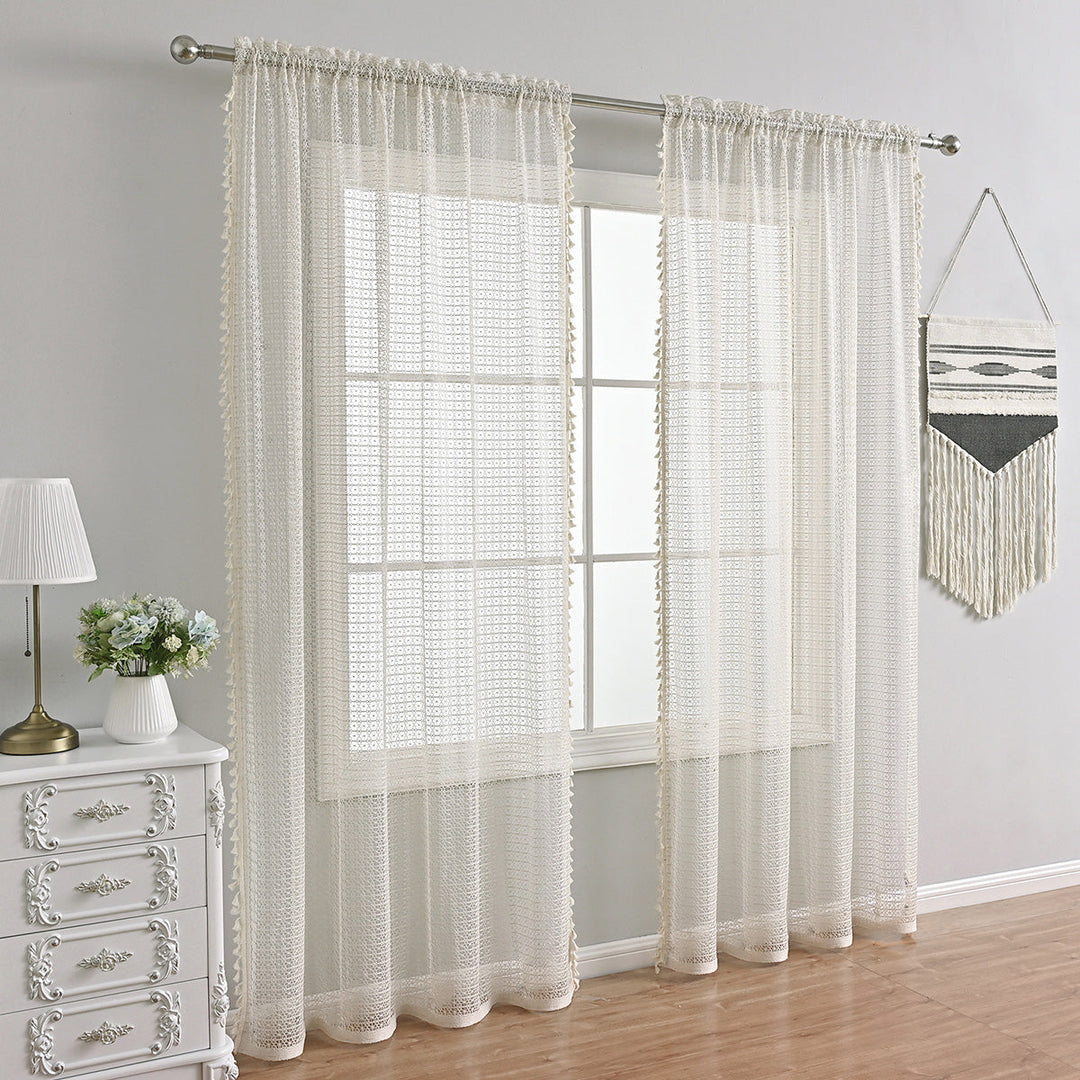 ChicVoile - Beige Voile-Vorhänge, die Eleganz und Weichheit für jeden Raum vereinen