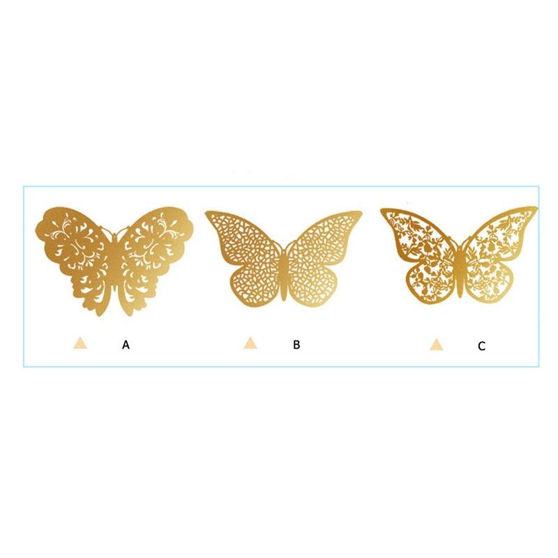 3D-Schmetterlings-Wandaufkleber | Perfekt für Hochzeiten