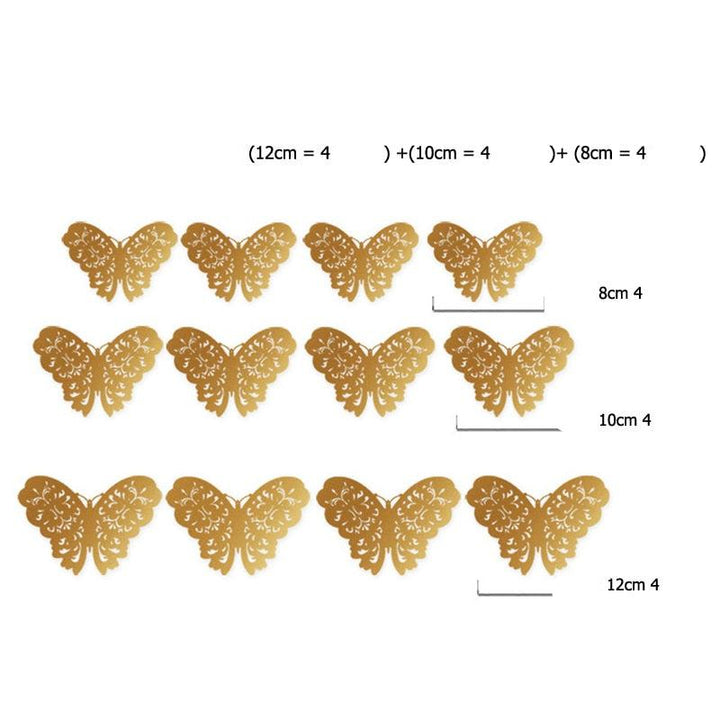 3D-Schmetterlings-Wandaufkleber | Perfekt für Hochzeiten