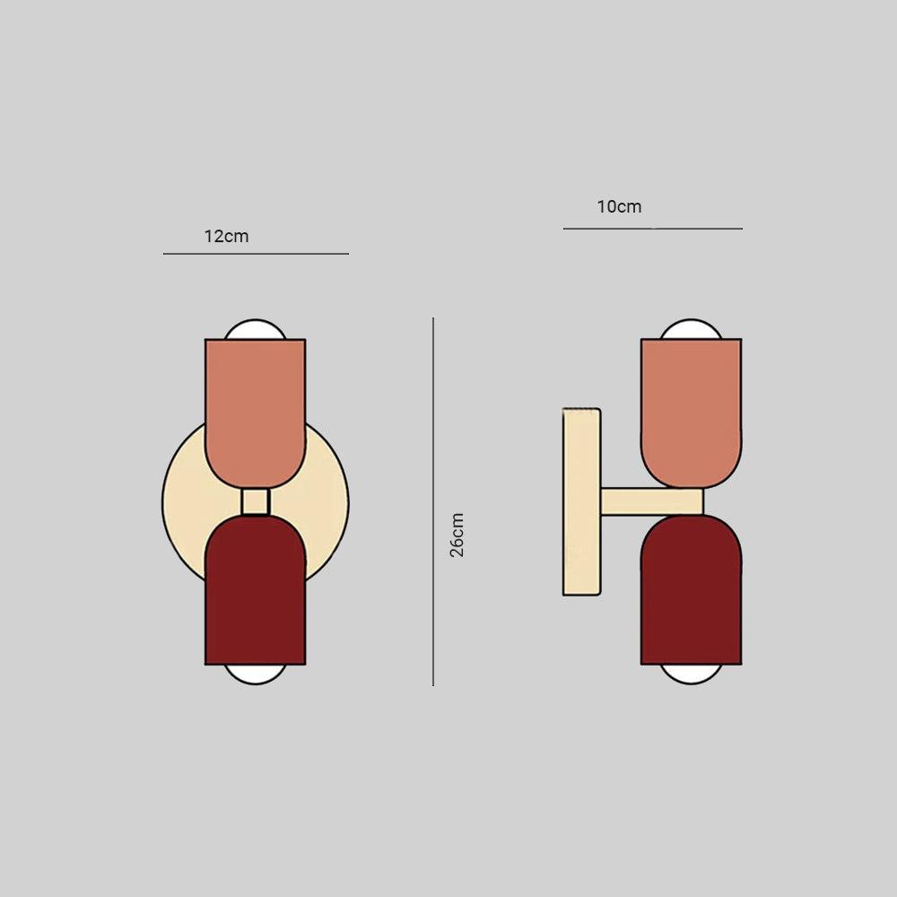 Morandi Design - LED Wandleuchte Metall