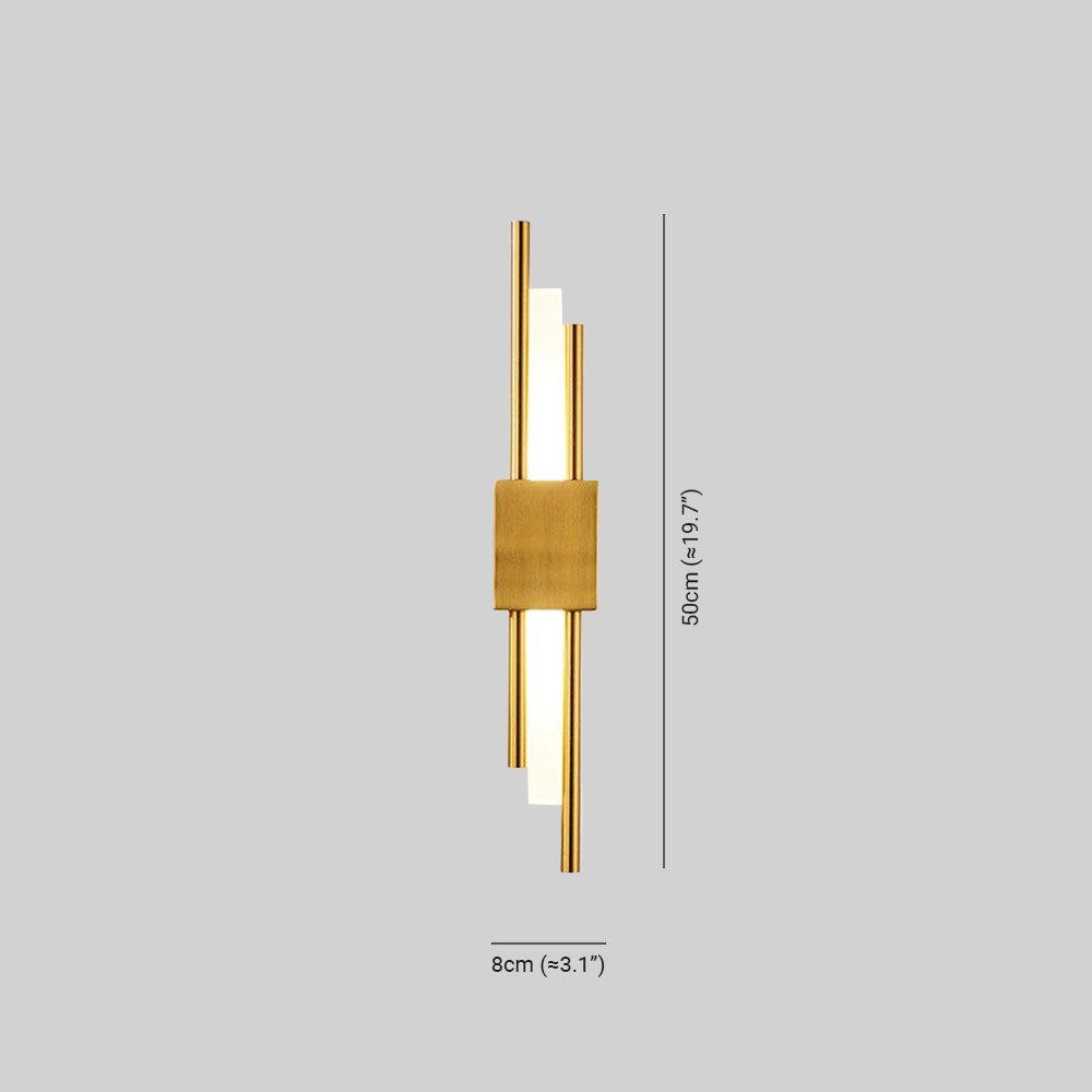 Elegante LED-Wandlampe in Schwarz und Gold für das Schlafzimmer