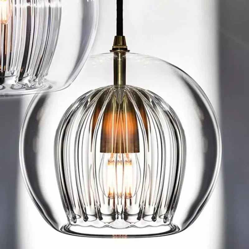 TimberGlow – Moderne Hängelampe aus Glas