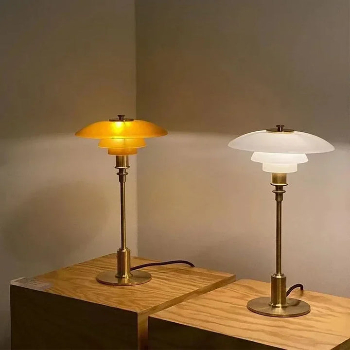 CelestialGlimmer – Skandinavische Schlichte Tischlampe Aus Glas