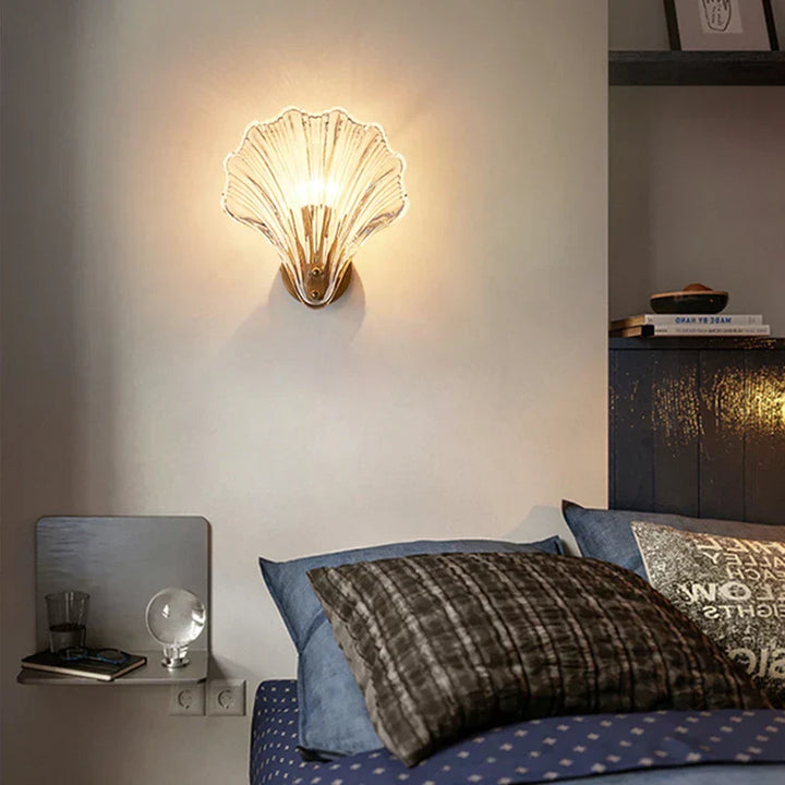 CoralGlimmer - Wandlampe Aus Glas in Muschelform