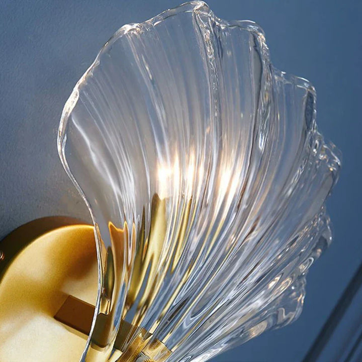 CoralGlimmer - Wandlampe Aus Glas in Muschelform