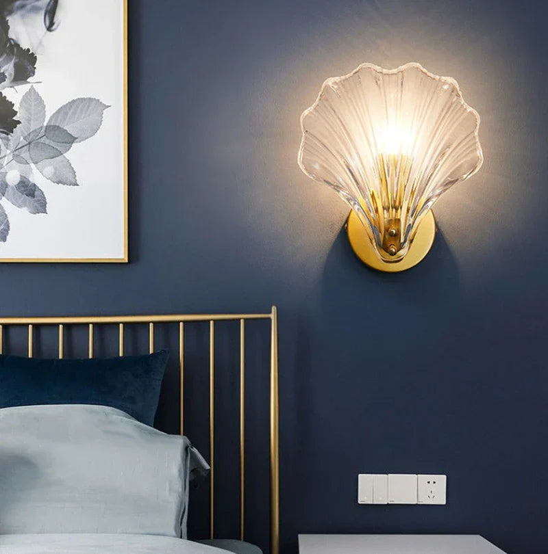CoralGlimmer - Wandlampe Aus Glas in Muschelform