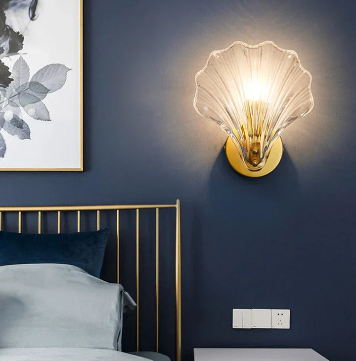 CoralGlimmer - Wandlampe Aus Glas in Muschelform
