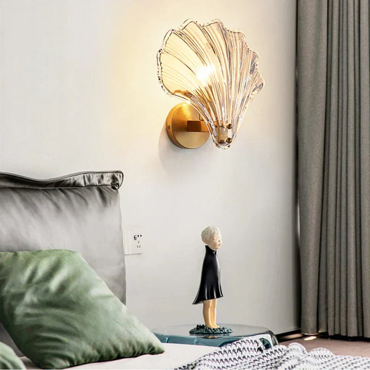 CoralGlimmer - Wandlampe Aus Glas in Muschelform