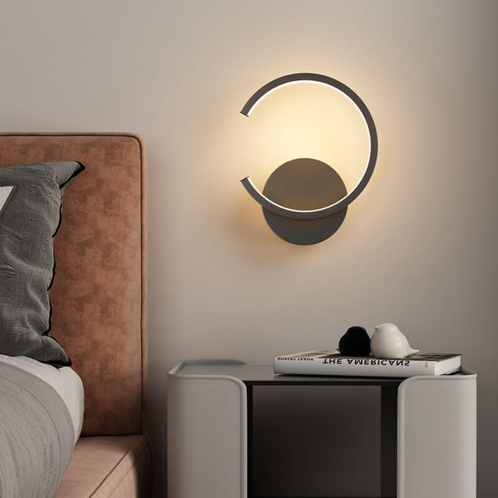Moderne LED-Wandlampe mit minimalistischem, kreisförmigem Design