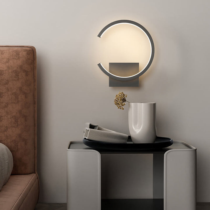 Moderne LED-Wandlampe mit minimalistischem, kreisförmigem Design