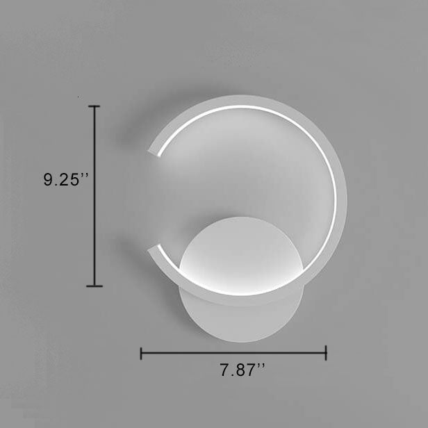 Moderne LED-Wandlampe mit minimalistischem, kreisförmigem Design