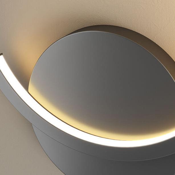 Moderne LED-Wandlampe mit minimalistischem, kreisförmigem Design
