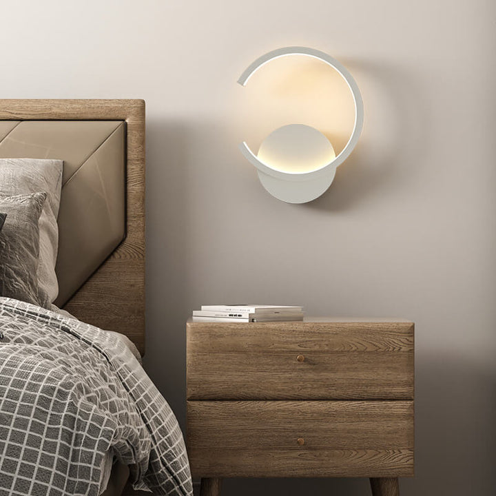 Moderne LED-Wandlampe mit minimalistischem, kreisförmigem Design