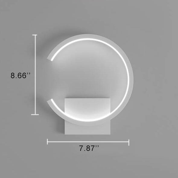 Moderne LED-Wandlampe mit minimalistischem, kreisförmigem Design