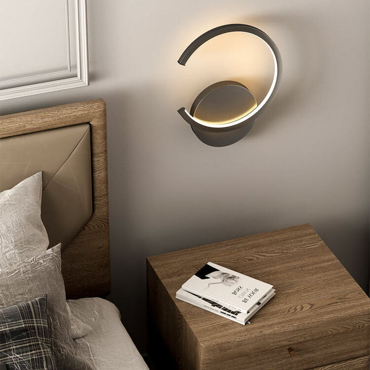 Moderne LED-Wandlampe mit minimalistischem, kreisförmigem Design