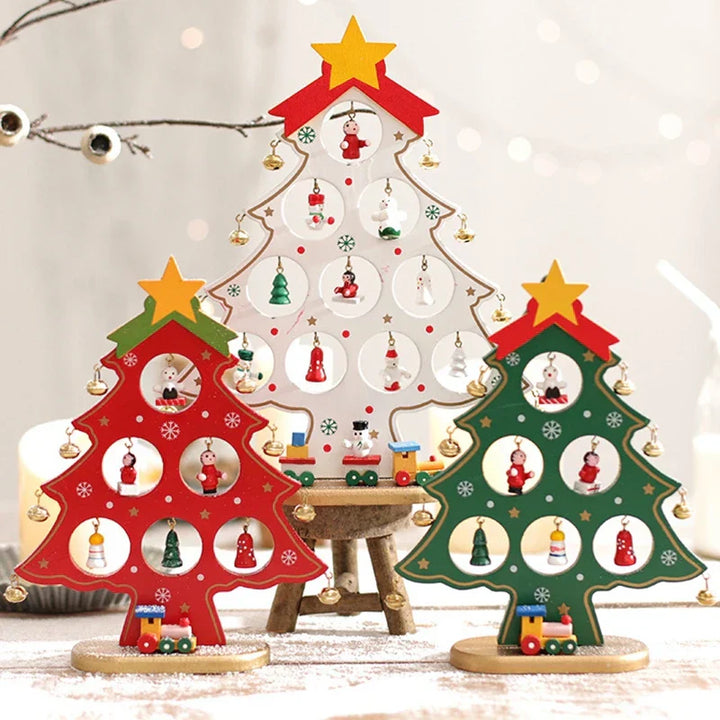 SapinElegant - Holz Weihnachtsdekoration für den Schreibtisch