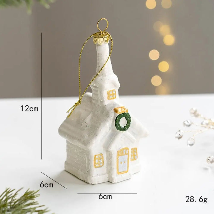 Schneemann-Häuschen - Charmanter Weihnachtsbaumanhänger für Gemütliche Feststimmung