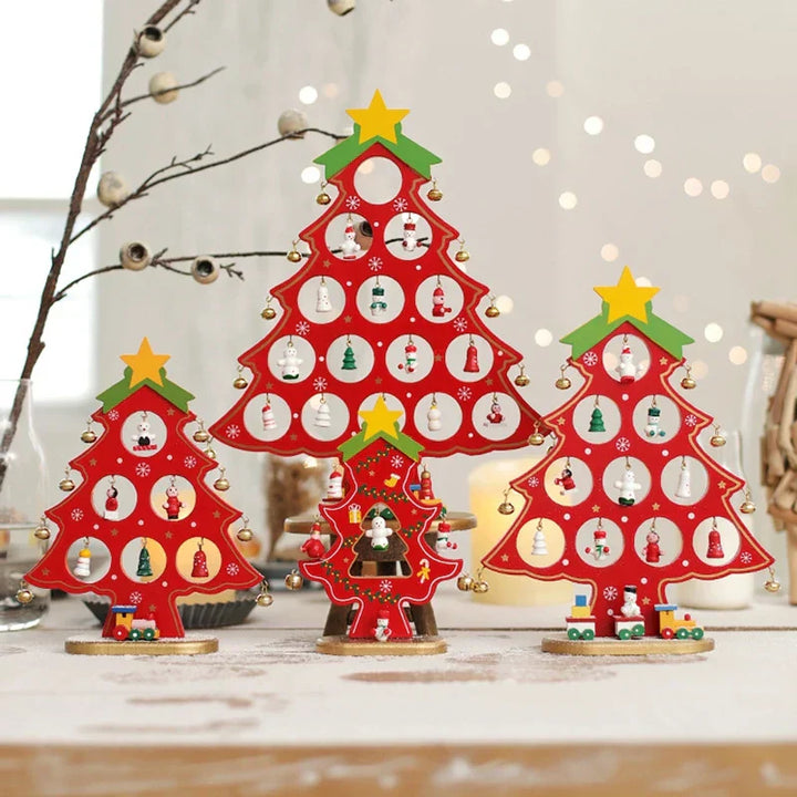 SapinElegant - Holz Weihnachtsdekoration für den Schreibtisch