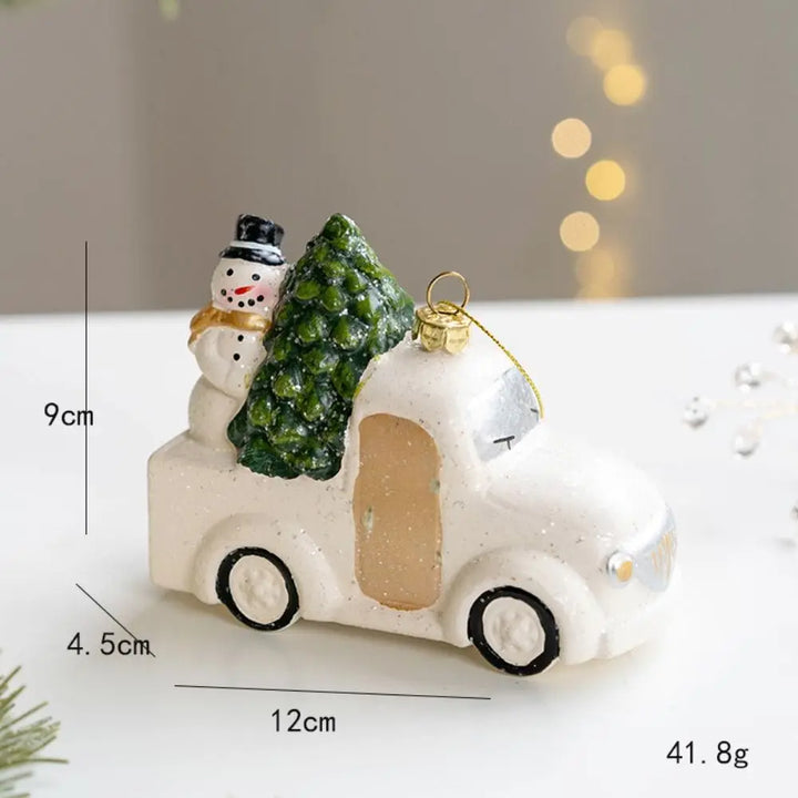 Schneemann-Häuschen - Charmanter Weihnachtsbaumanhänger für Gemütliche Feststimmung