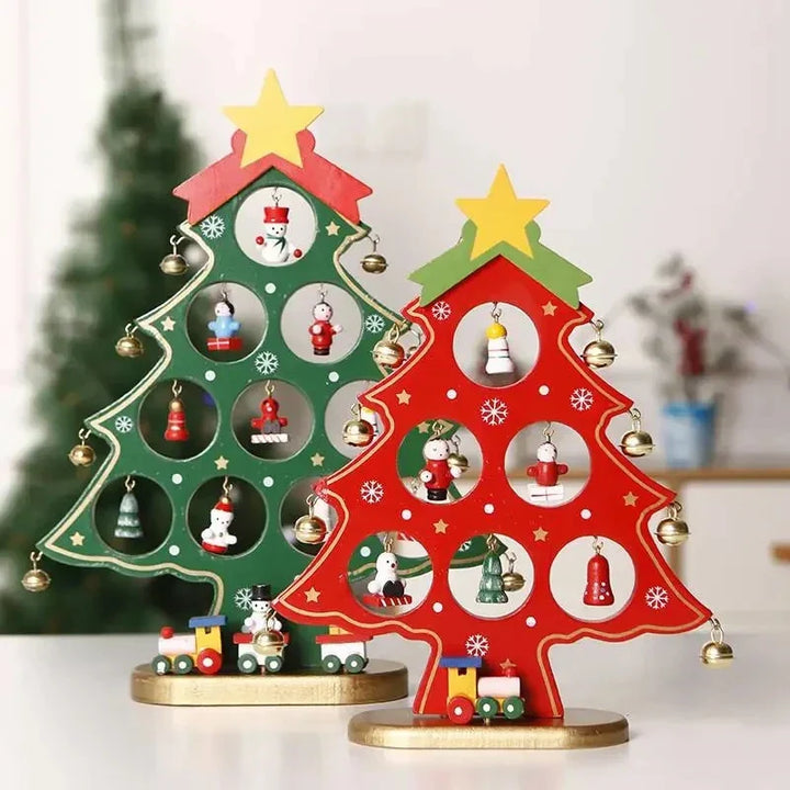 SapinElegant - Holz Weihnachtsdekoration für den Schreibtisch