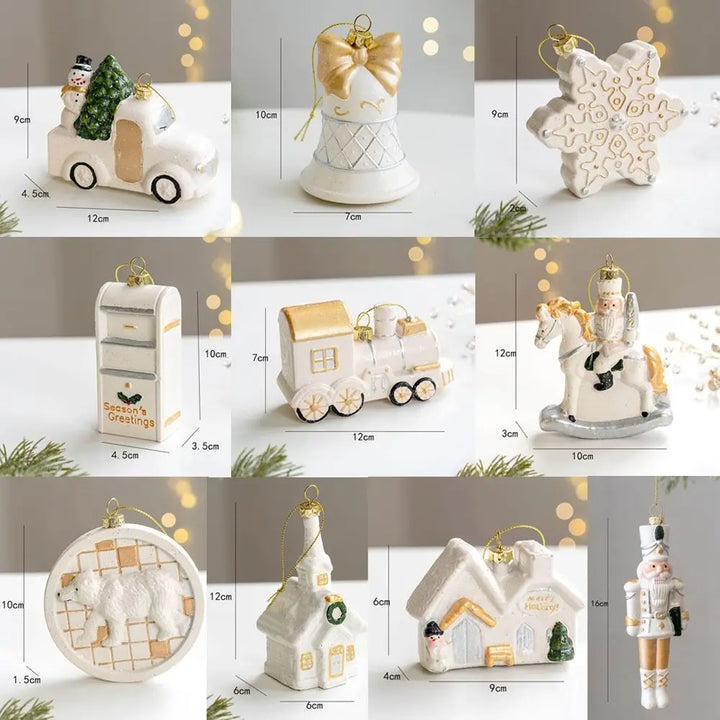 Schneemann-Häuschen - Charmanter Weihnachtsbaumanhänger für Gemütliche Feststimmung
