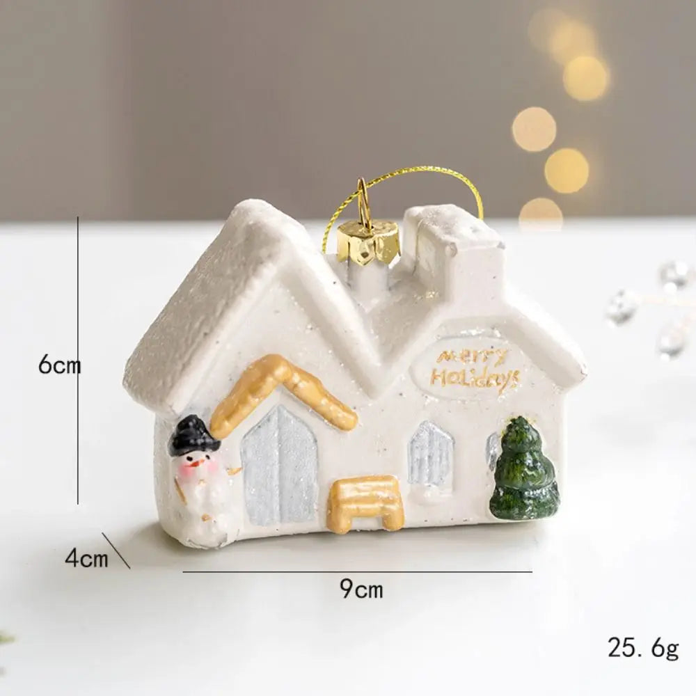 Schneemann-Häuschen - Charmanter Weihnachtsbaumanhänger für Gemütliche Feststimmung