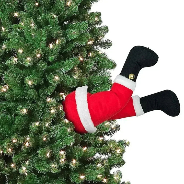 Weihnachtsmann Beine – Lustige Weihnachtsdekoration mit den Beinen des Weihnachtsmanns