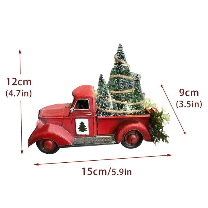 Retro - Weihnachtsornament Roter Lkw