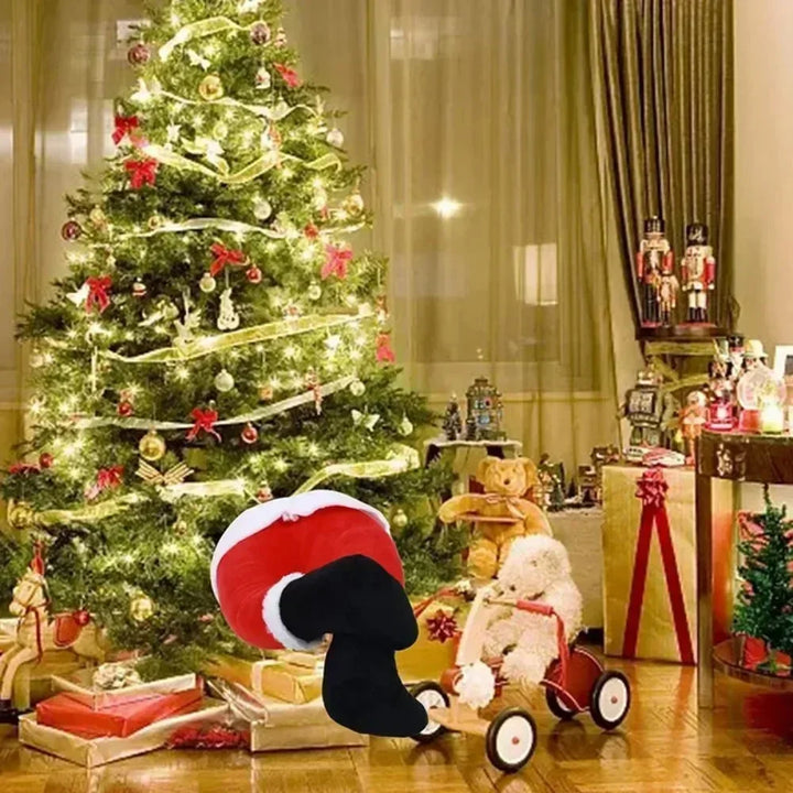 Weihnachtsmann Beine – Lustige Weihnachtsdekoration mit den Beinen des Weihnachtsmanns