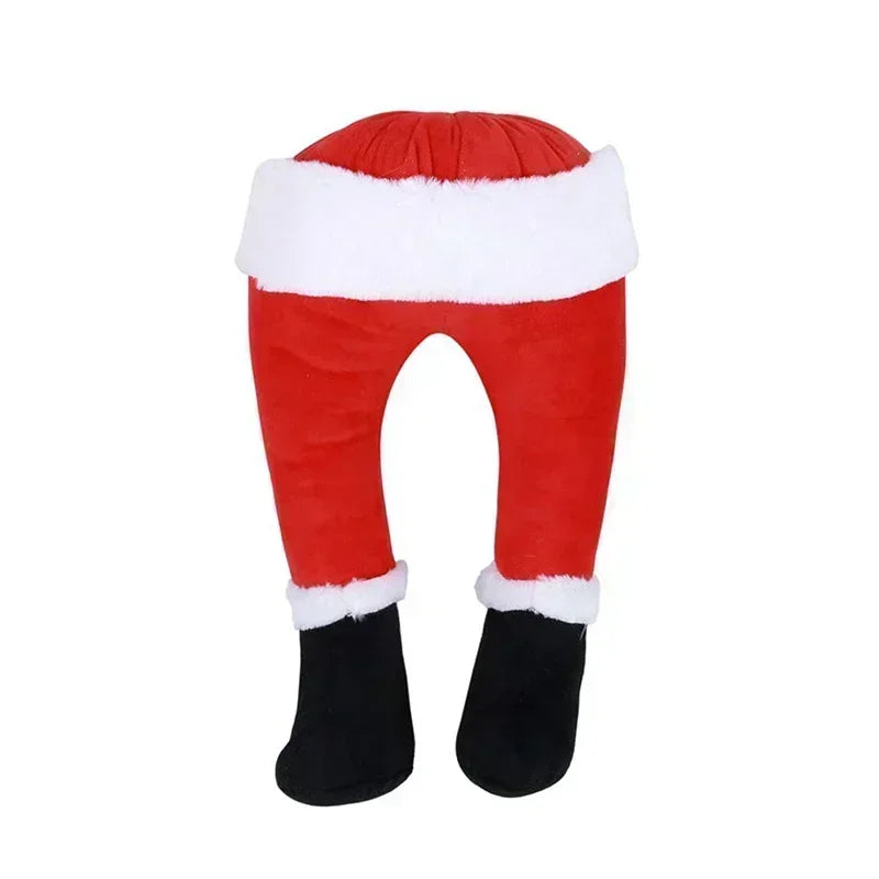 Weihnachtsmann Beine – Lustige Weihnachtsdekoration mit den Beinen des Weihnachtsmanns