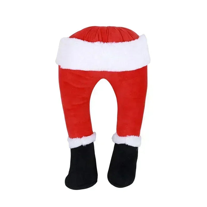Weihnachtsmann Beine – Lustige Weihnachtsdekoration mit den Beinen des Weihnachtsmanns