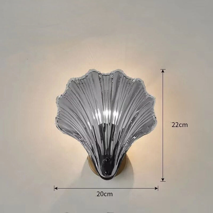 CoralGlimmer - Wandlampe Aus Glas in Muschelform