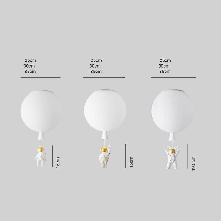 Fateh Moderne Mond/Astronauten LED-Deckenleuchte aus Acryl