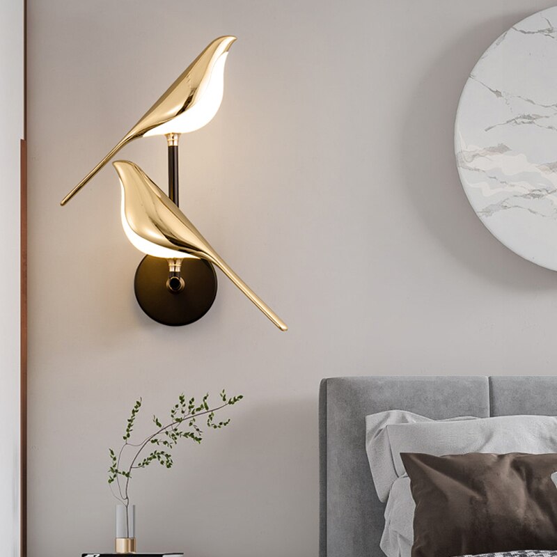 LumiBird – Skandinavische LED-Vogel-Wandlampe
