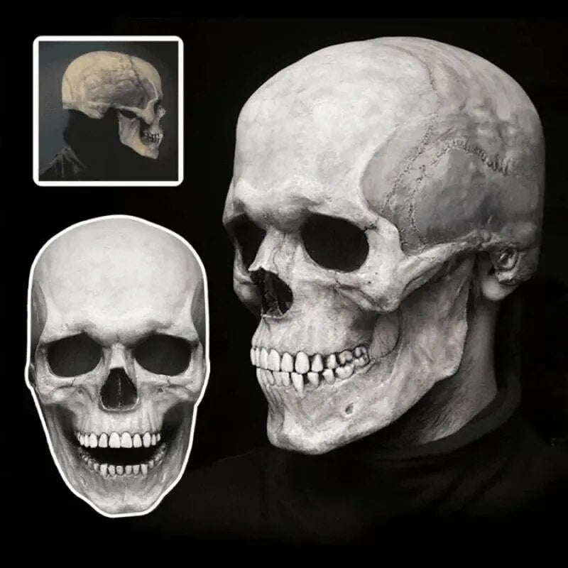 Realistisches Skelettmaske Mit Beweglichem Kiefer Für Halloween