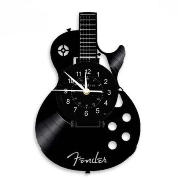 Gitarren Vinyl Schallplatten-Wanduhr - Bringen Sie musikalisches Flair in Ihren Raum