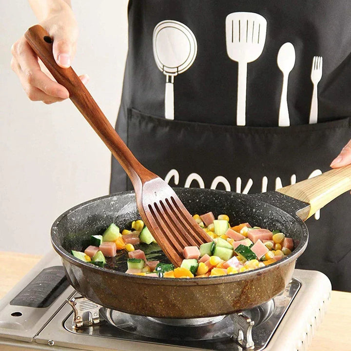 EcoChef – Set aus Teakhölzernen Küchenaccessoires